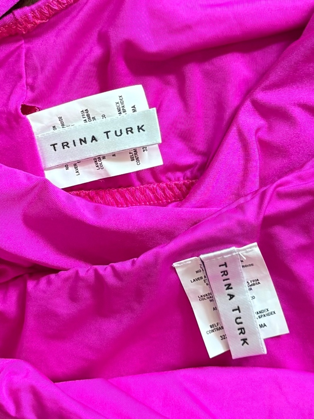 Trina Turk Atlas One-Shoulder Ruffle Bikini Top Size 8, Bikini size 6 - Picture 7 of 10